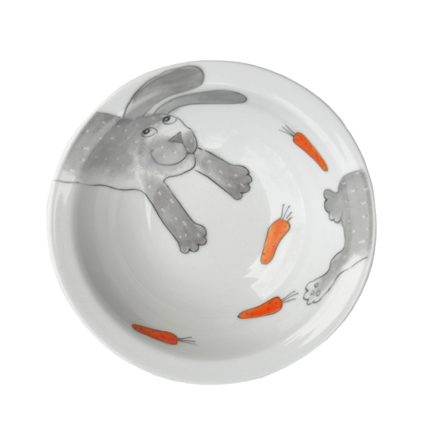 Hase hellgrau Schale 16 cm