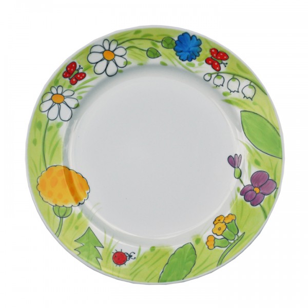 Alle Blumen Teller aus Porzellan 26 cm Set 6 Stück