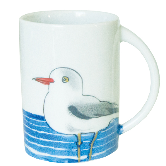 Wind & Weite Möwe mit Segelboot Henkelbecher