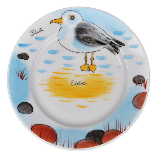 Möwe mit gelbem Schnabel Teller 19 cm