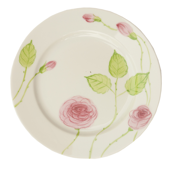 Rosa Rosen Teller 19 cm