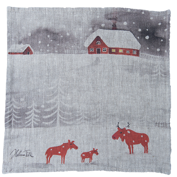 Helina Tilk: Serviette Schneeelche natur