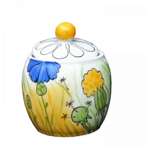 Alle Blumen Zuckerdose aus Porzellan 0,3l runde Form