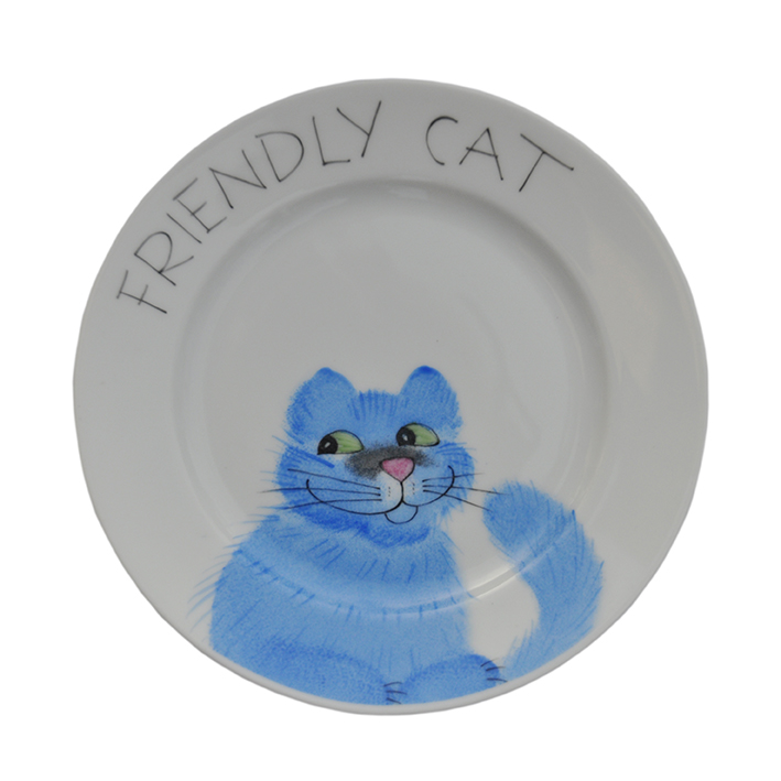 Emma cats blau friendly Teller 11 cm