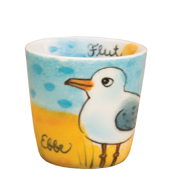 Möwe mit orangem Schnabel Eierbecher