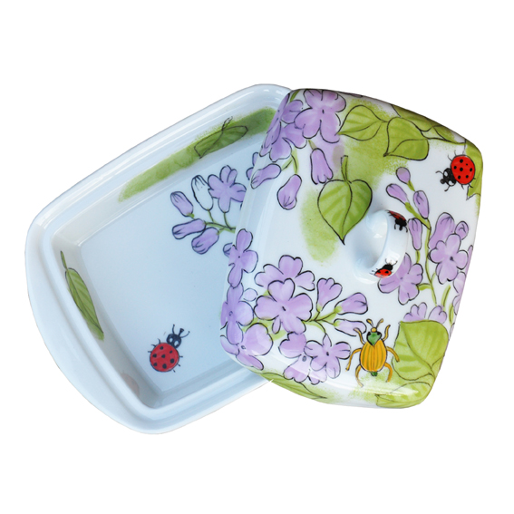 Flieder Butterdose