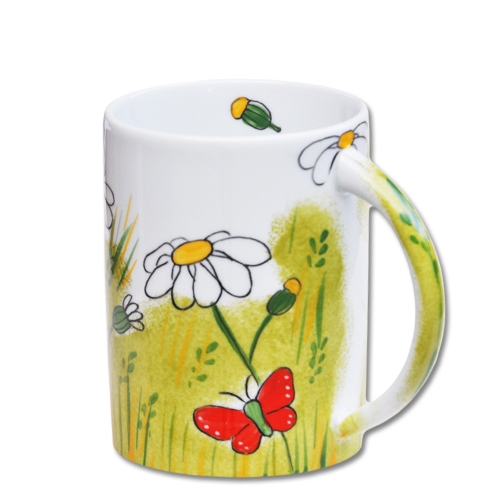 Margaritte Henkelbecher aus Porzellan 300 ml