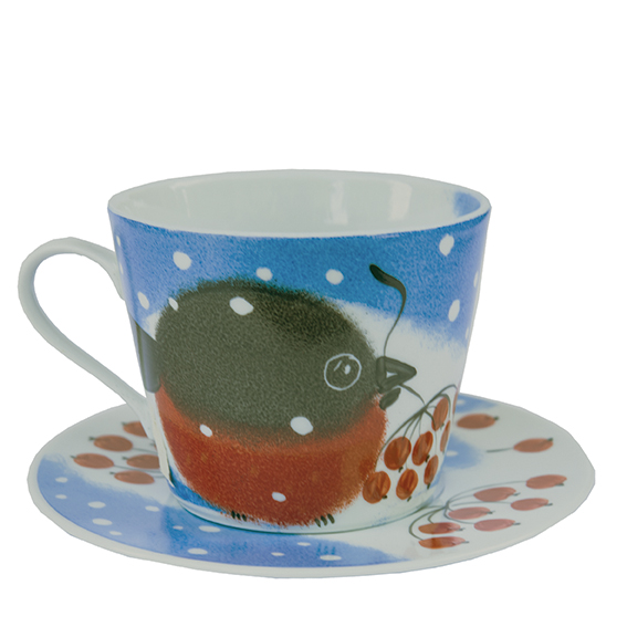 Nordvogel Tasse mit Unterteller 0,4 l