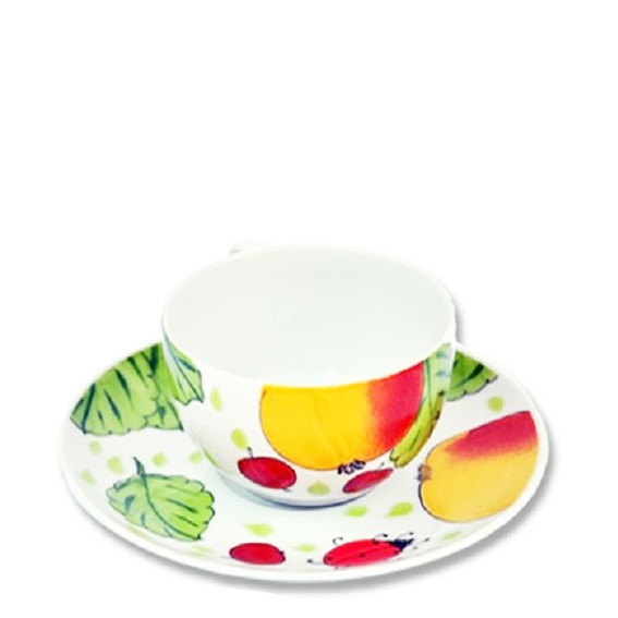 Apfel Tasse mit Unterteller 0,25 l