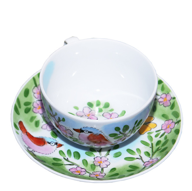 Helina Tilk: Apfelblüte Tasse mit Untertasse 0,45