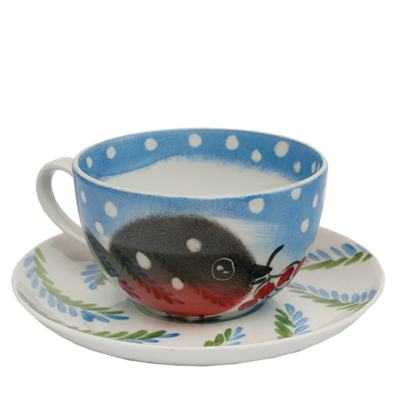 Nordvogel Tasse mit Unterteller 0,45 l