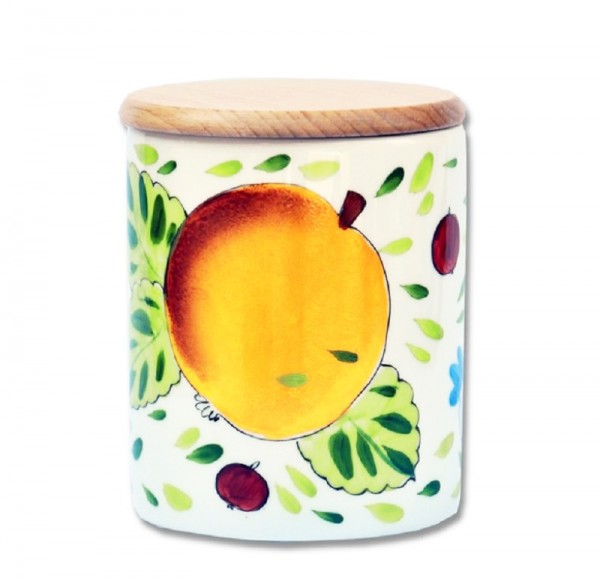 Apfel Vorratsdose mit Holzdeckel 0,75 l