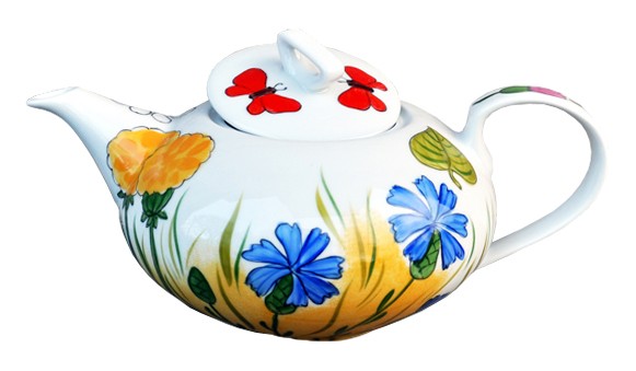 Alle Blumen Teekanne aus Porzellan 1,2 l