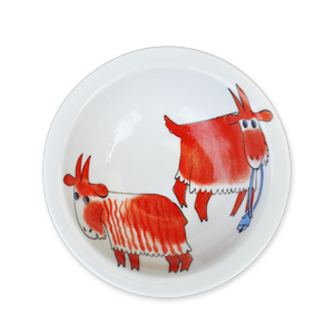 Ziege rot Schale 16 cm